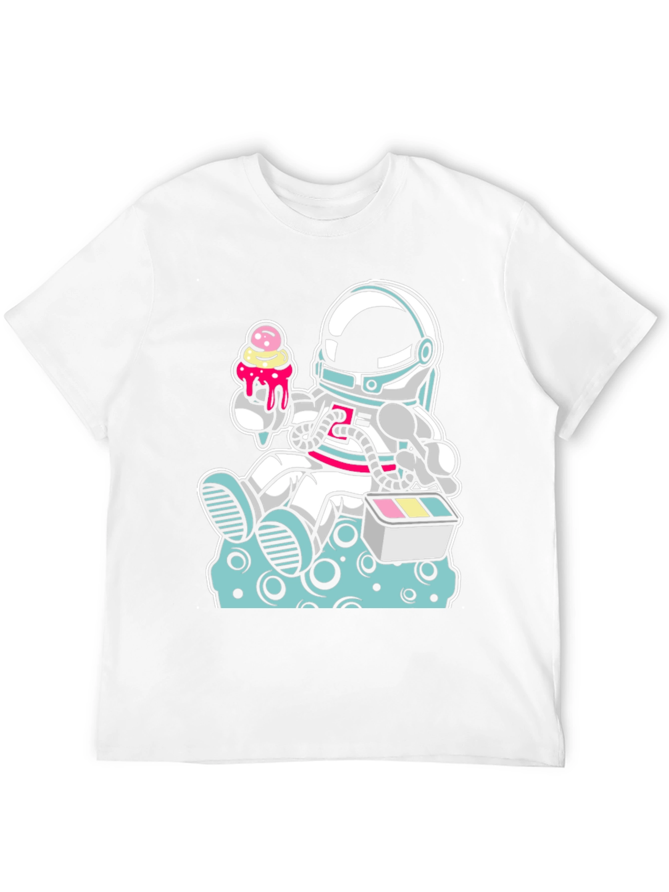 Astronaut Ice Cream Graphic T-Shirt