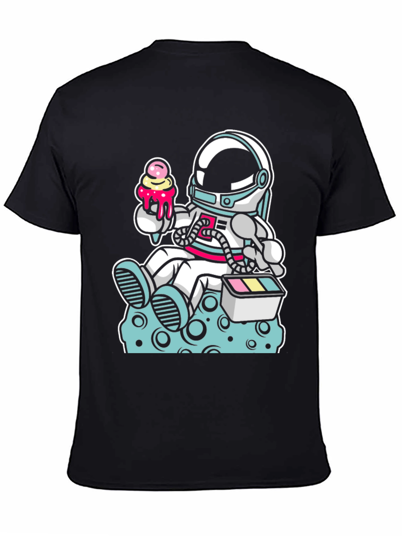Astronaut Ice Cream Graphic T-Shirt