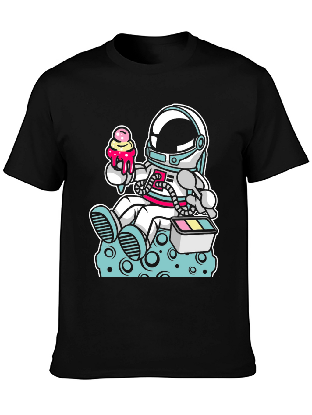 Astronaut Ice Cream Graphic T-Shirt