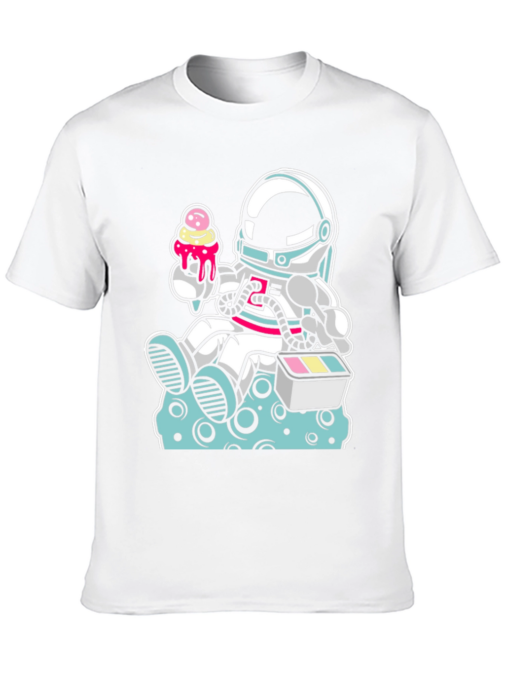 Astronaut Ice Cream Graphic T-Shirt