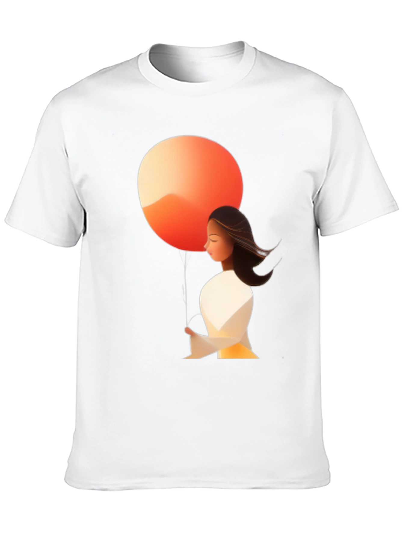 Abstract Art Tee: Woman & Sunset