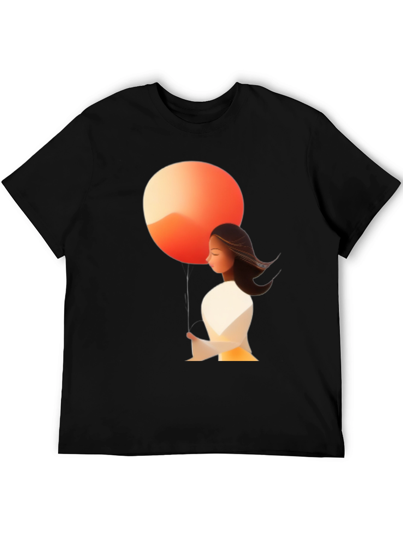 Abstract Art Tee: Woman & Sunset
