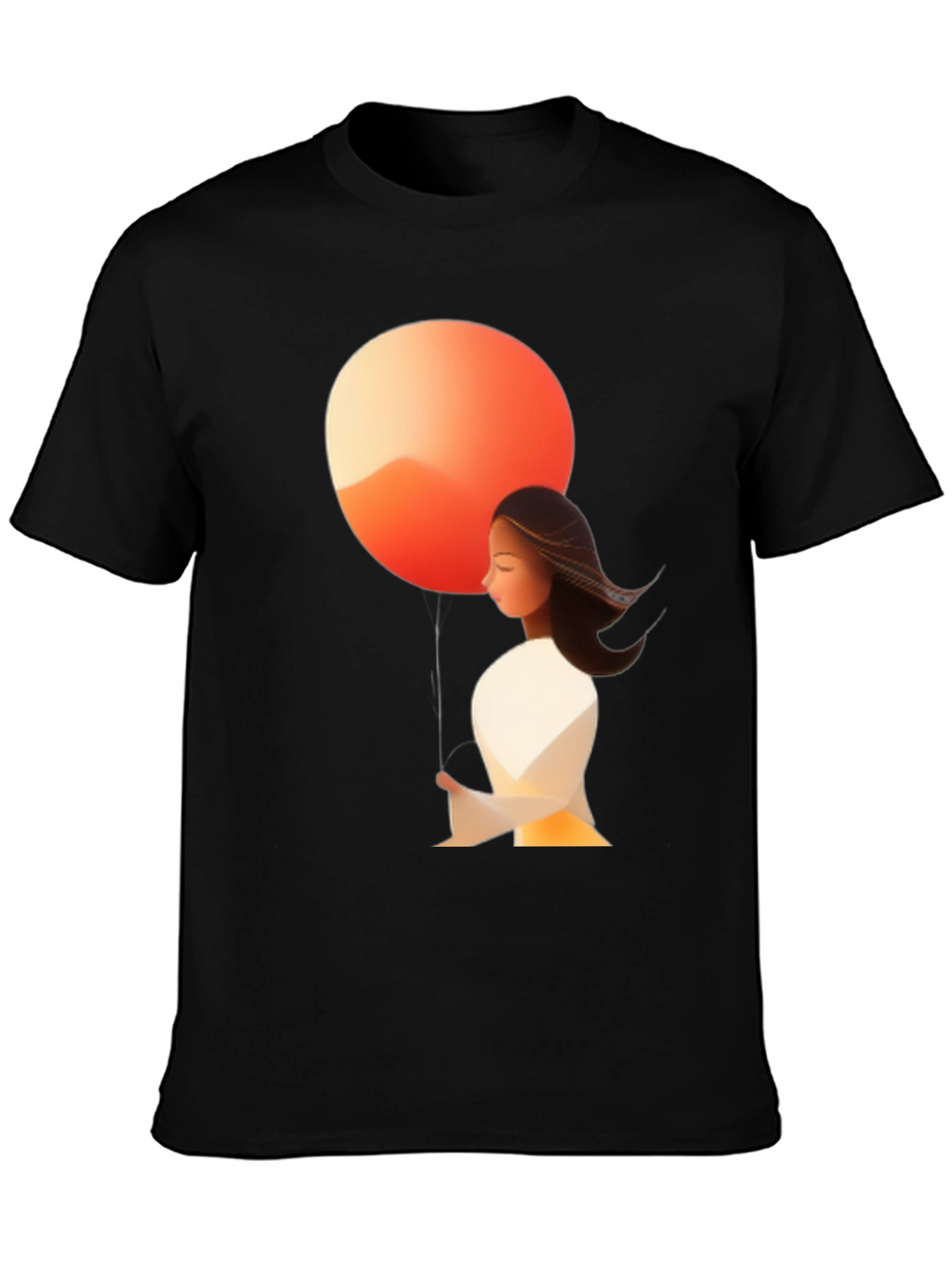 Abstract Art Tee: Woman & Sunset