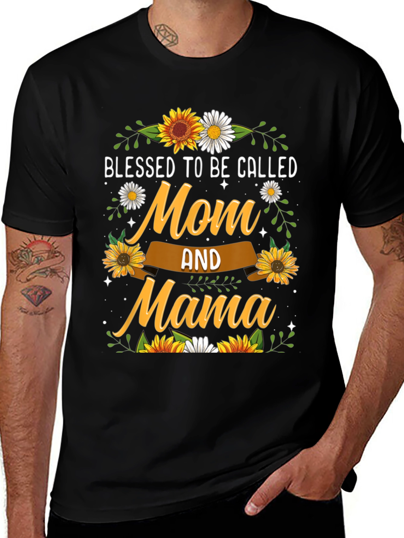 Blessed Mom & Mama Sunflower T-Shirt