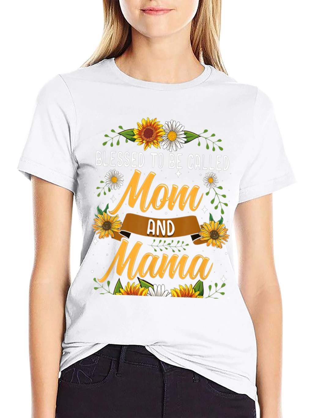 Blessed Mom & Mama Sunflower T-Shirt