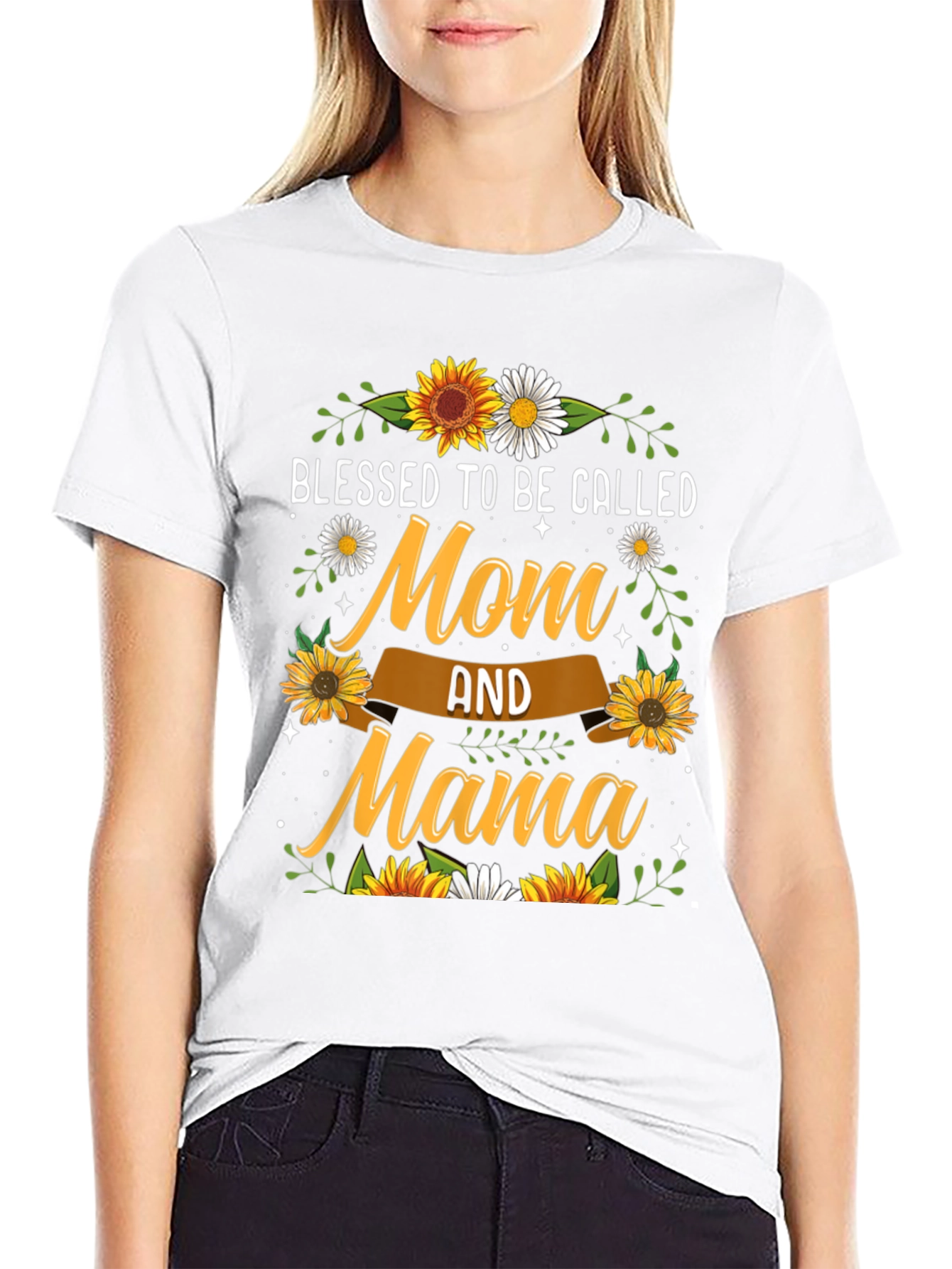 Blessed Mom & Mama Sunflower T-Shirt