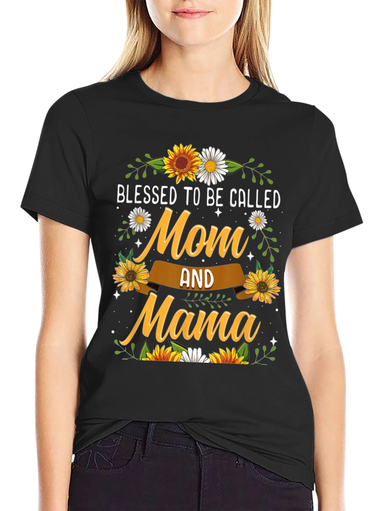 Blessed Mom & Mama Sunflower T-Shirt