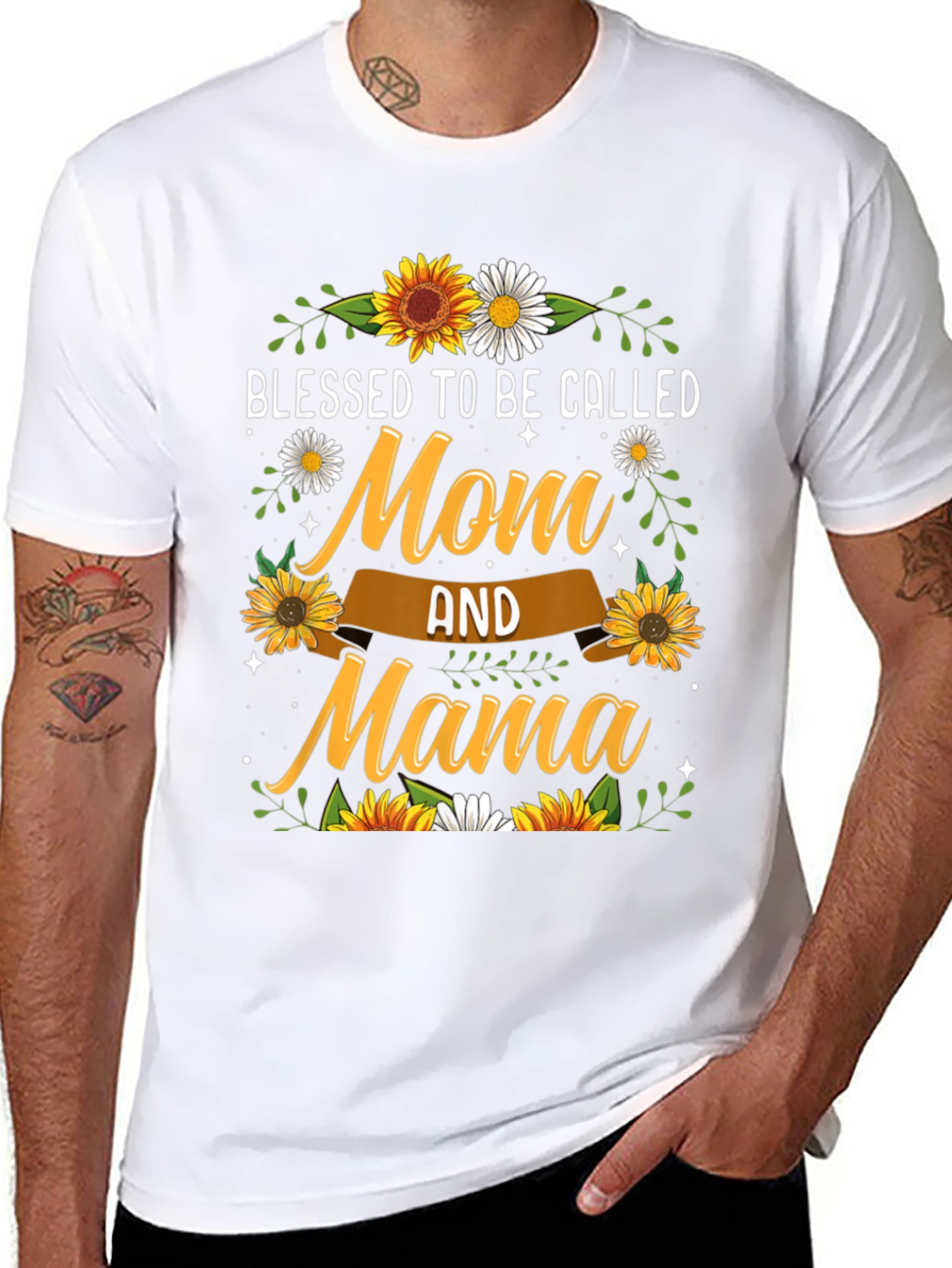 Blessed Mom & Mama Sunflower T-Shirt