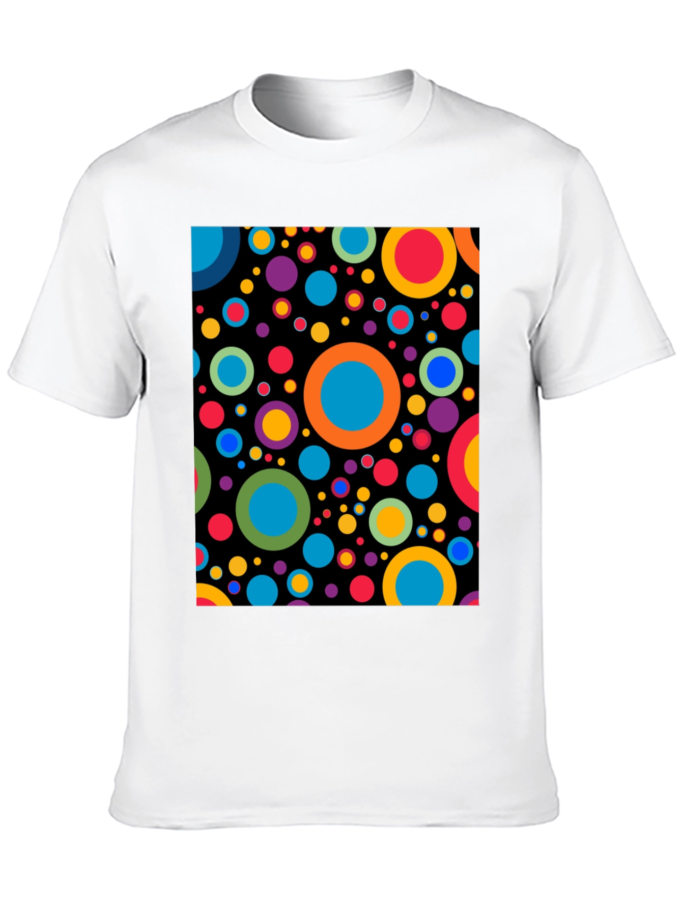 Retro Circles Black Graphic Tee