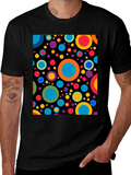 Retro Circles Black Graphic Tee