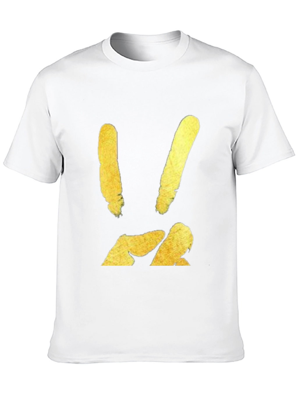 Modern Graphic Print T-Shirt - Gold Abstract Design