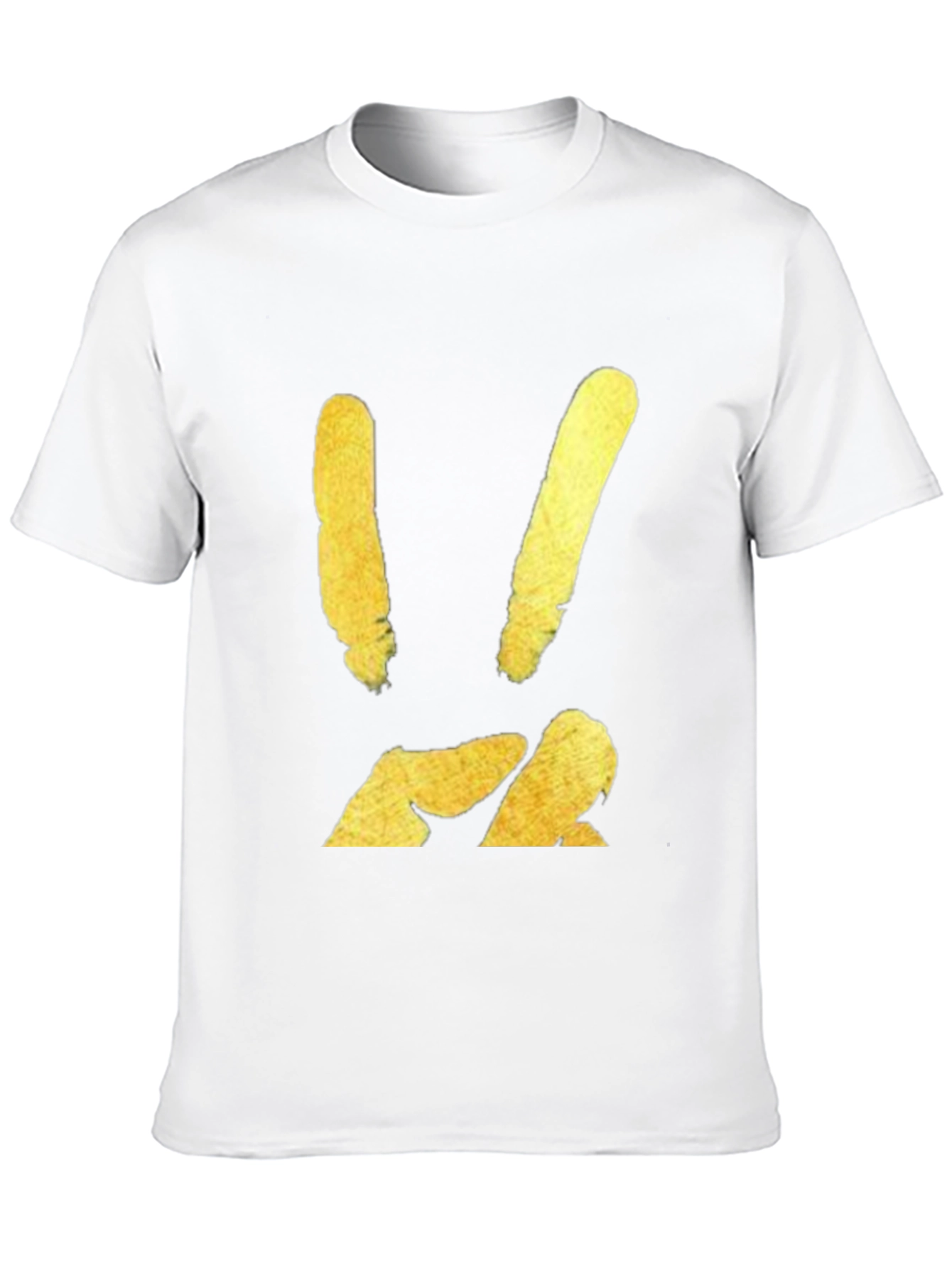 Modern Graphic Print T-Shirt - Gold Abstract Design