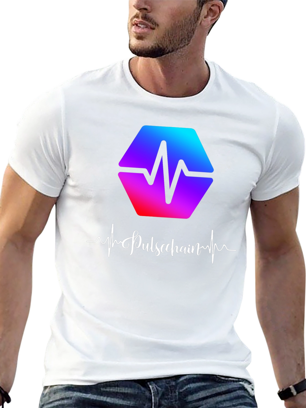 Pulsechain Heartbeat Black T-Shirt