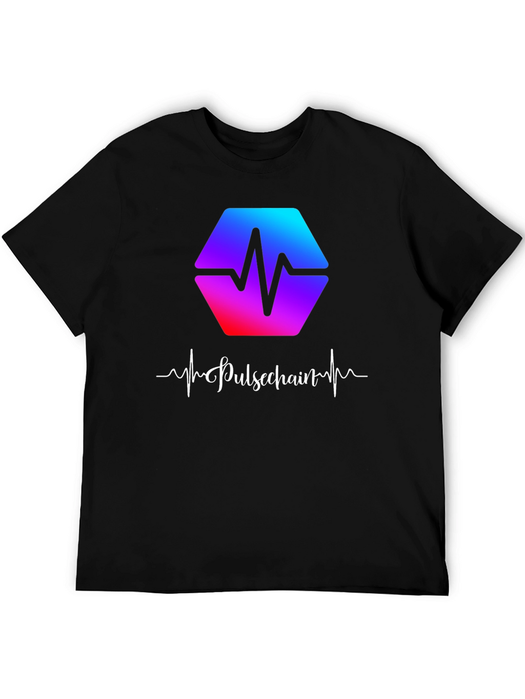 Pulsechain Heartbeat Black T-Shirt