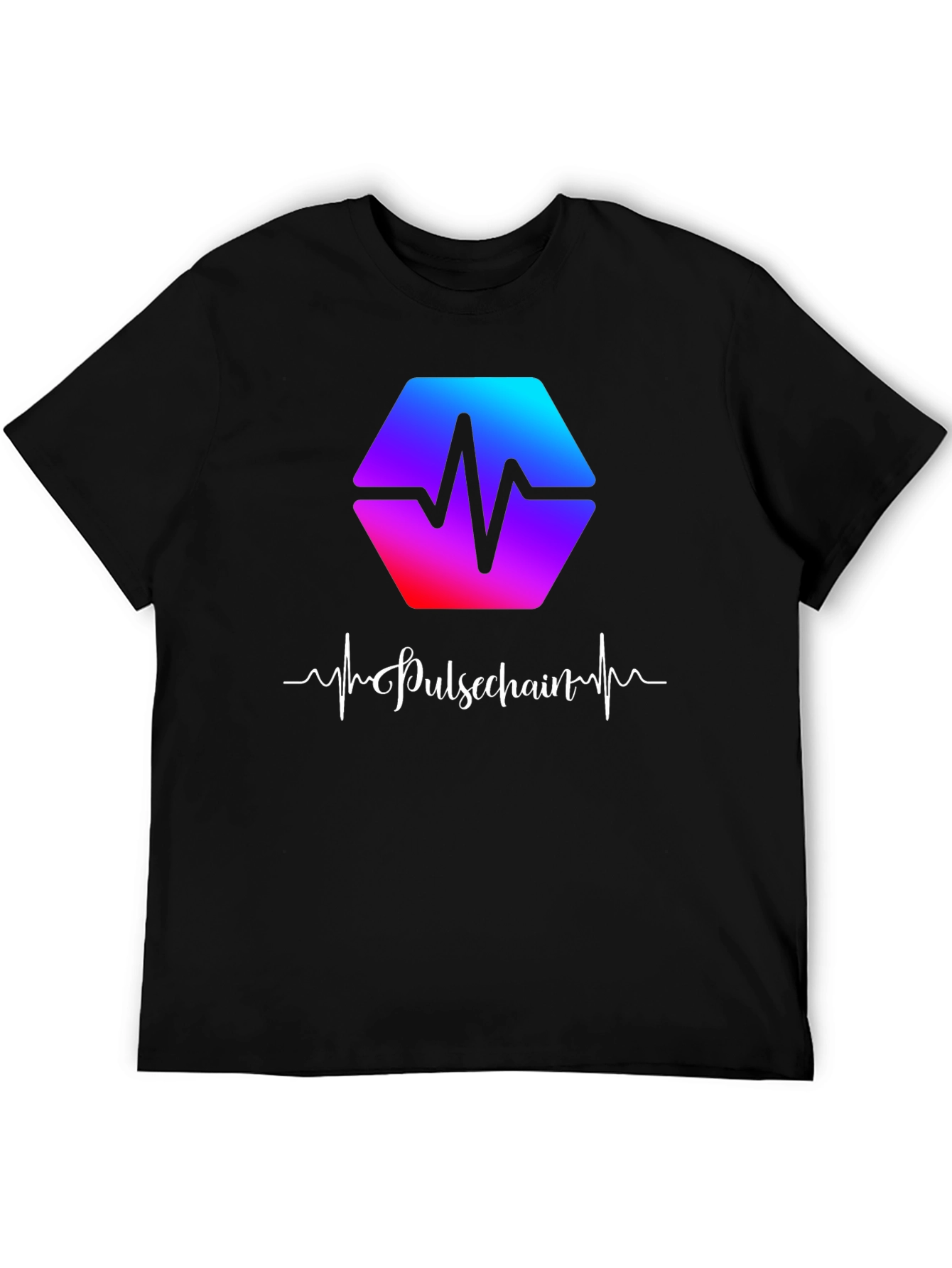 Pulsechain Heartbeat Black T-Shirt