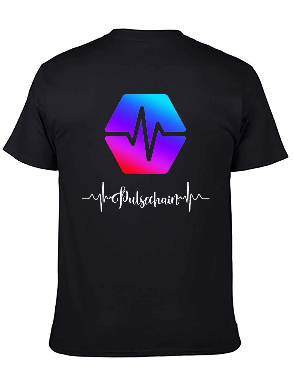 Pulsechain Heartbeat Black T-Shirt