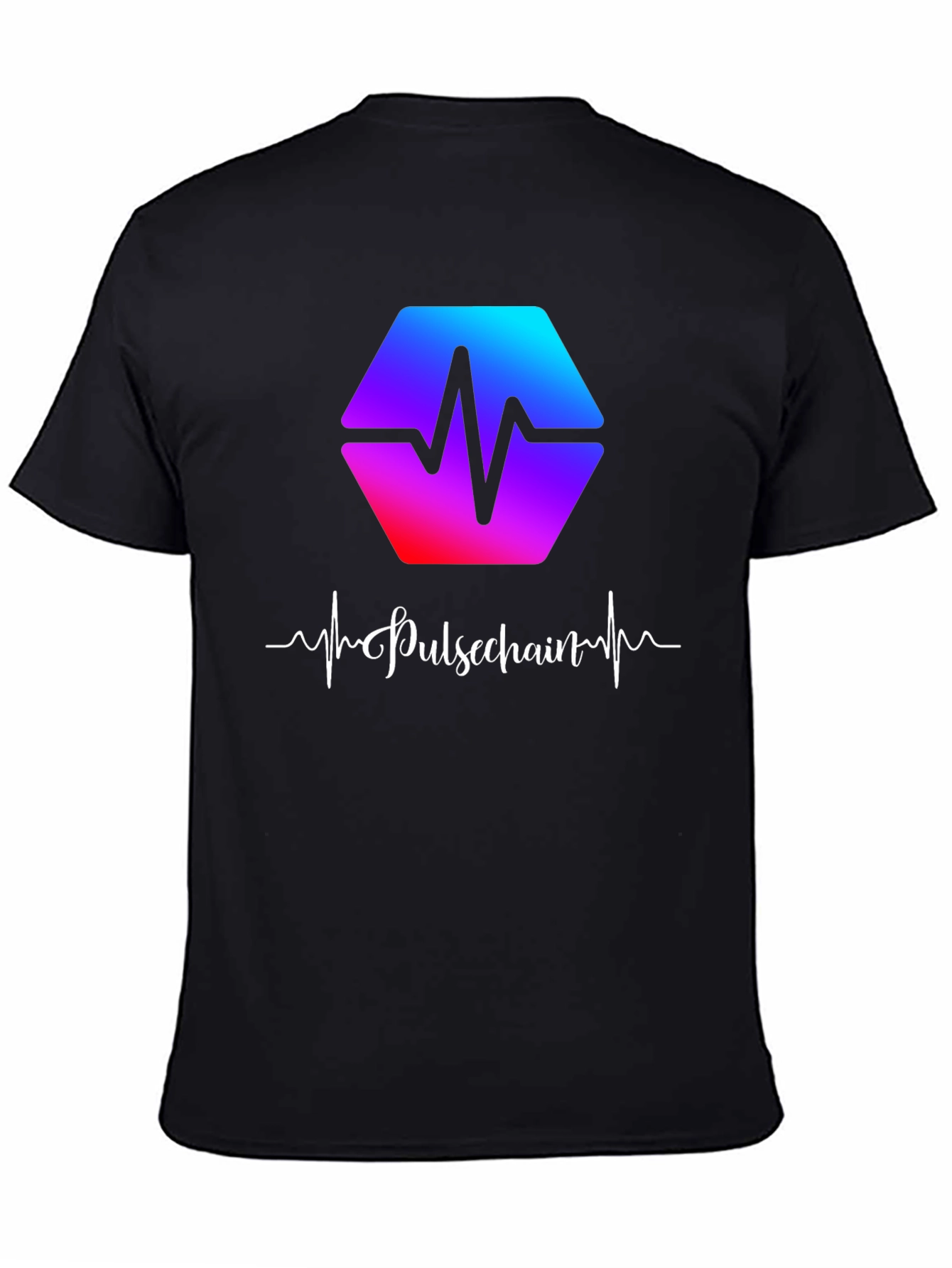 Pulsechain Heartbeat Black T-Shirt