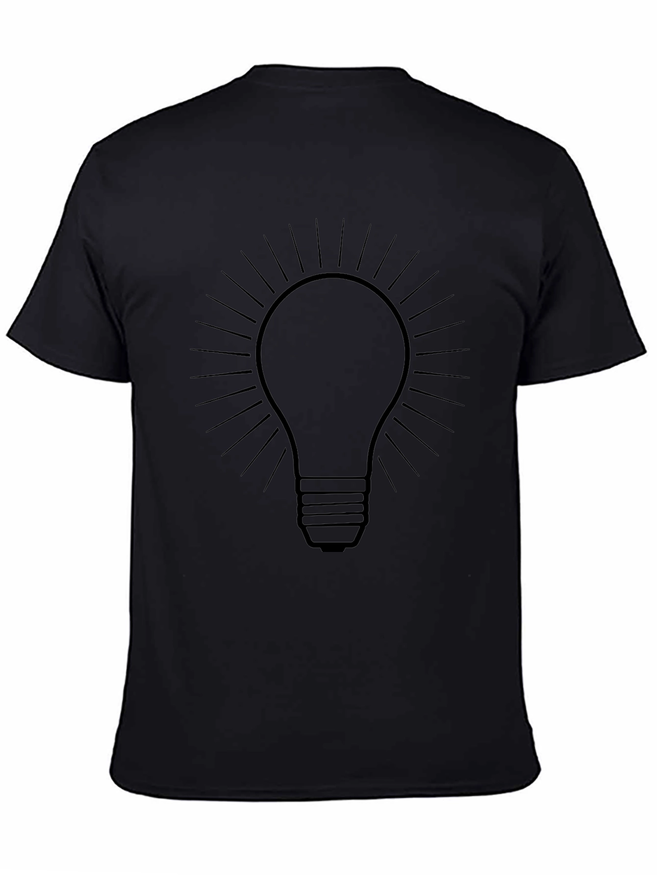 Illuminating Idea Lightbulb Graphic Tee - Black