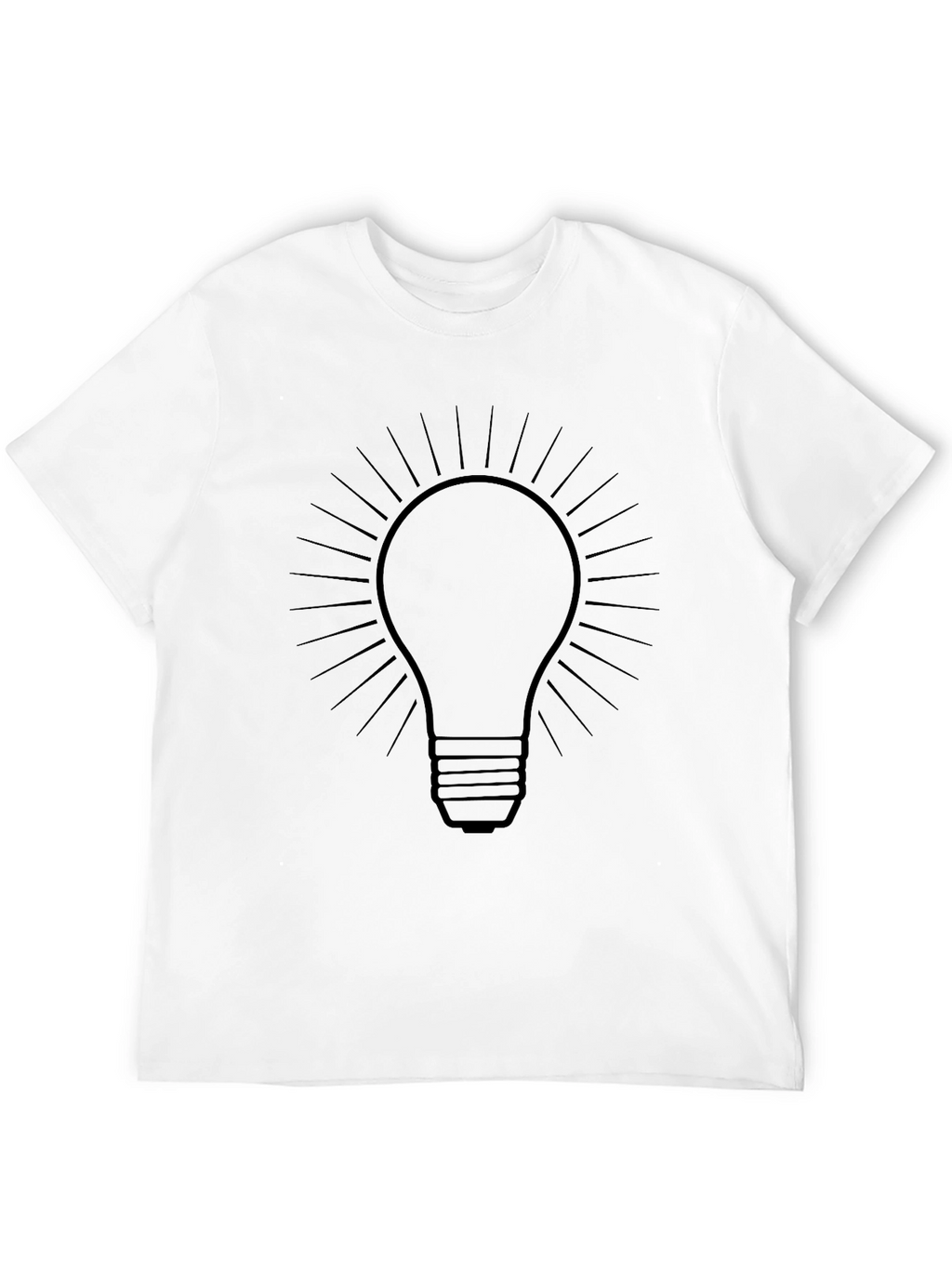 Illuminating Idea Lightbulb Graphic Tee - Black