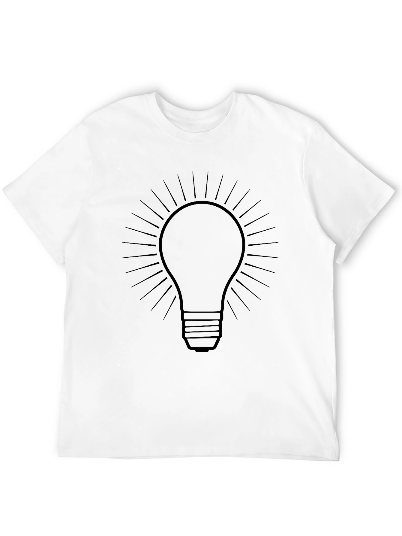 Illuminating Idea Lightbulb Graphic Tee - Black