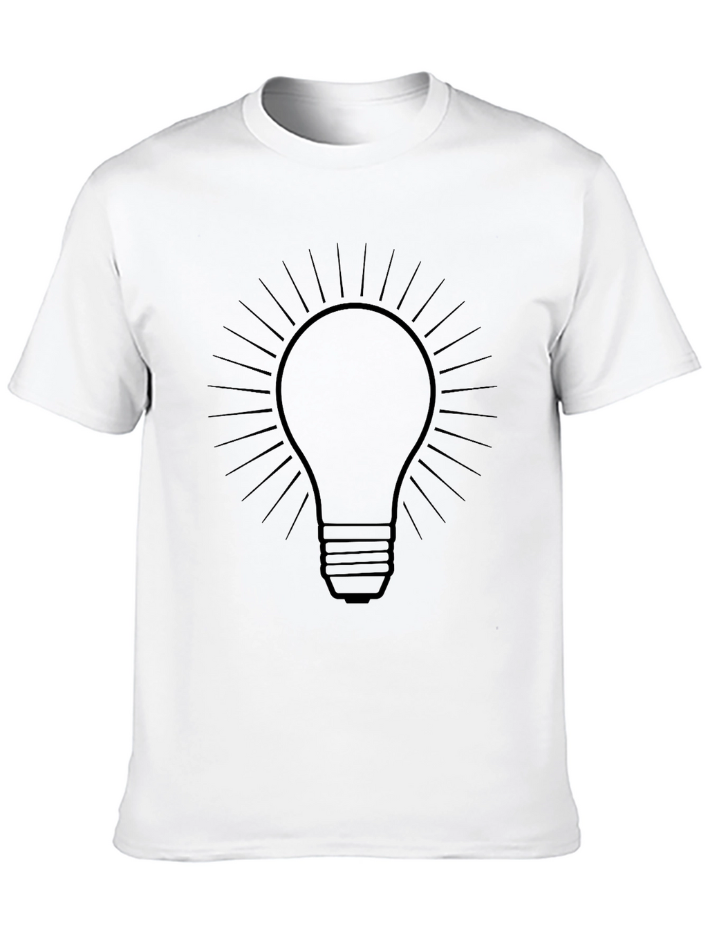 Illuminating Idea Lightbulb Graphic Tee - Black