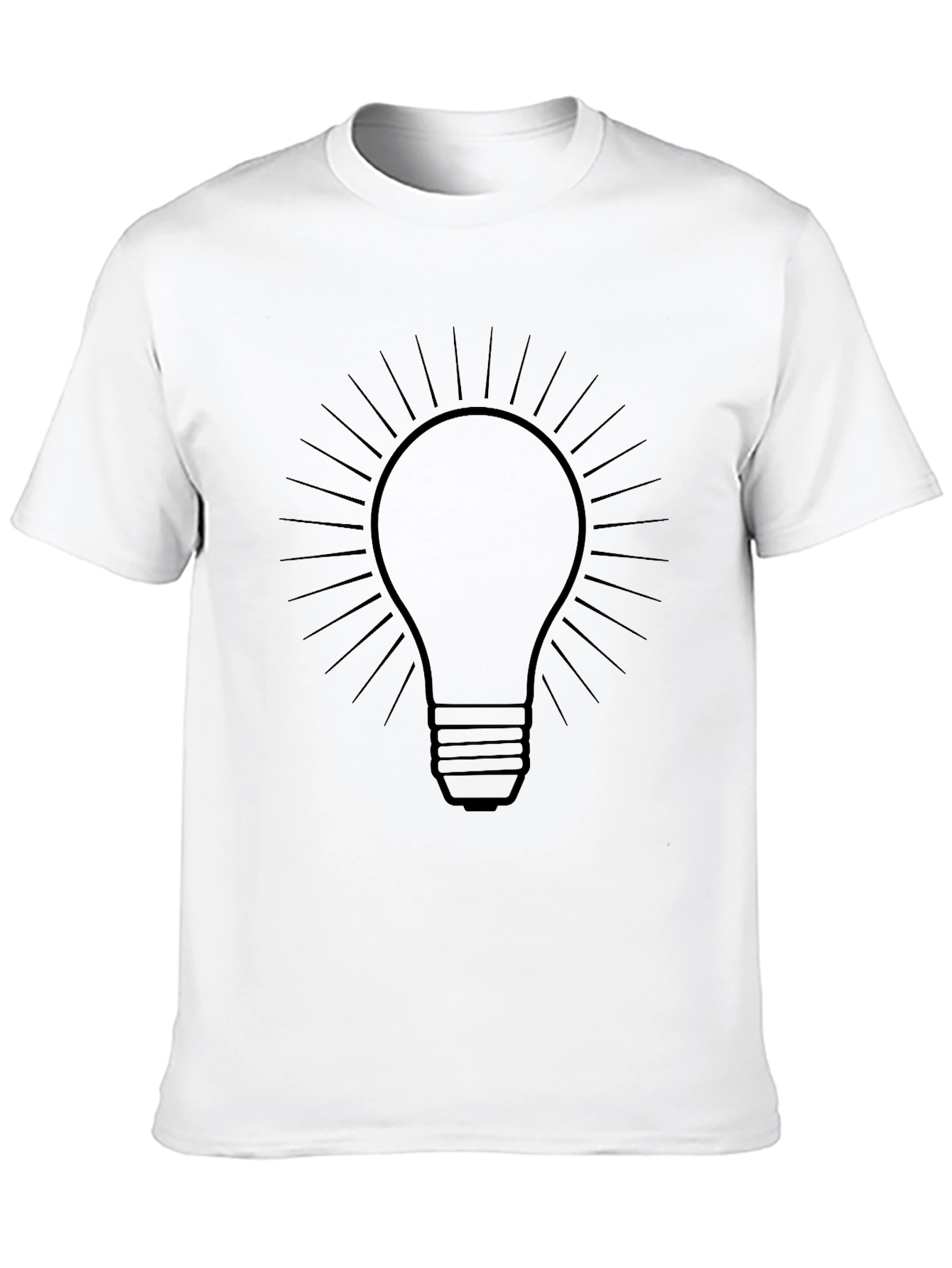 Illuminating Idea Lightbulb Graphic Tee - Black