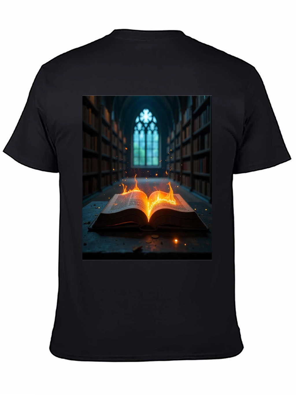 Mystical Burning Book Graphic Tee