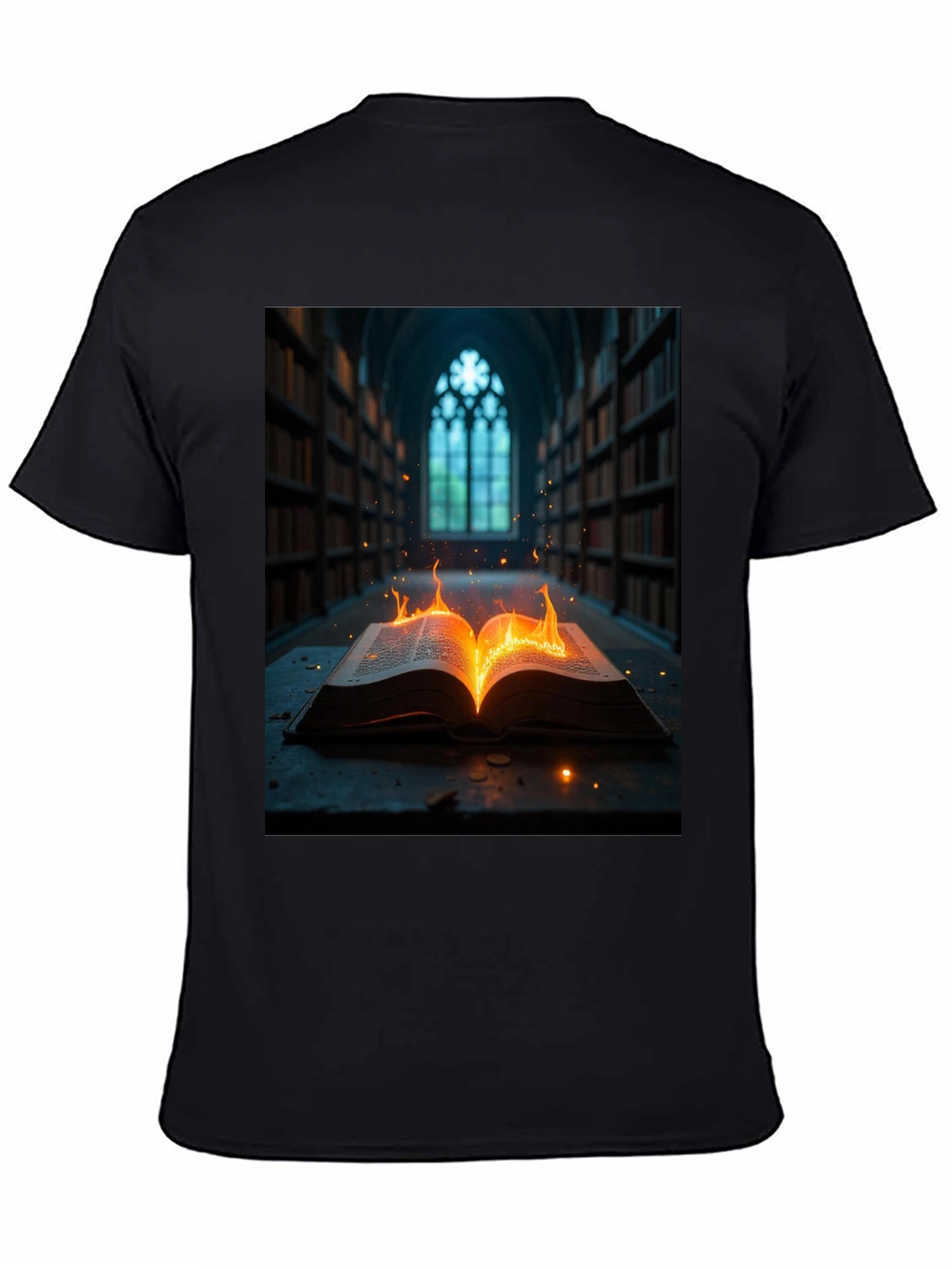 Mystical Burning Book Graphic Tee