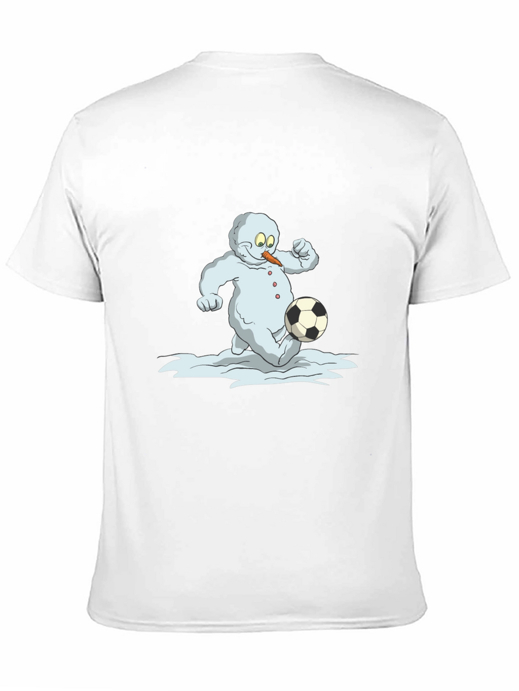 Snowman Soccer T-Shirt - Black Cotton Tee