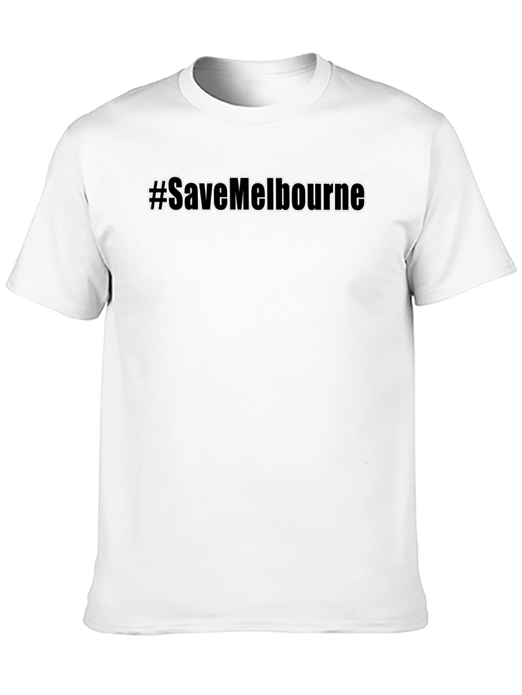#SaveMelbourne Black Graphic Tee Shirt