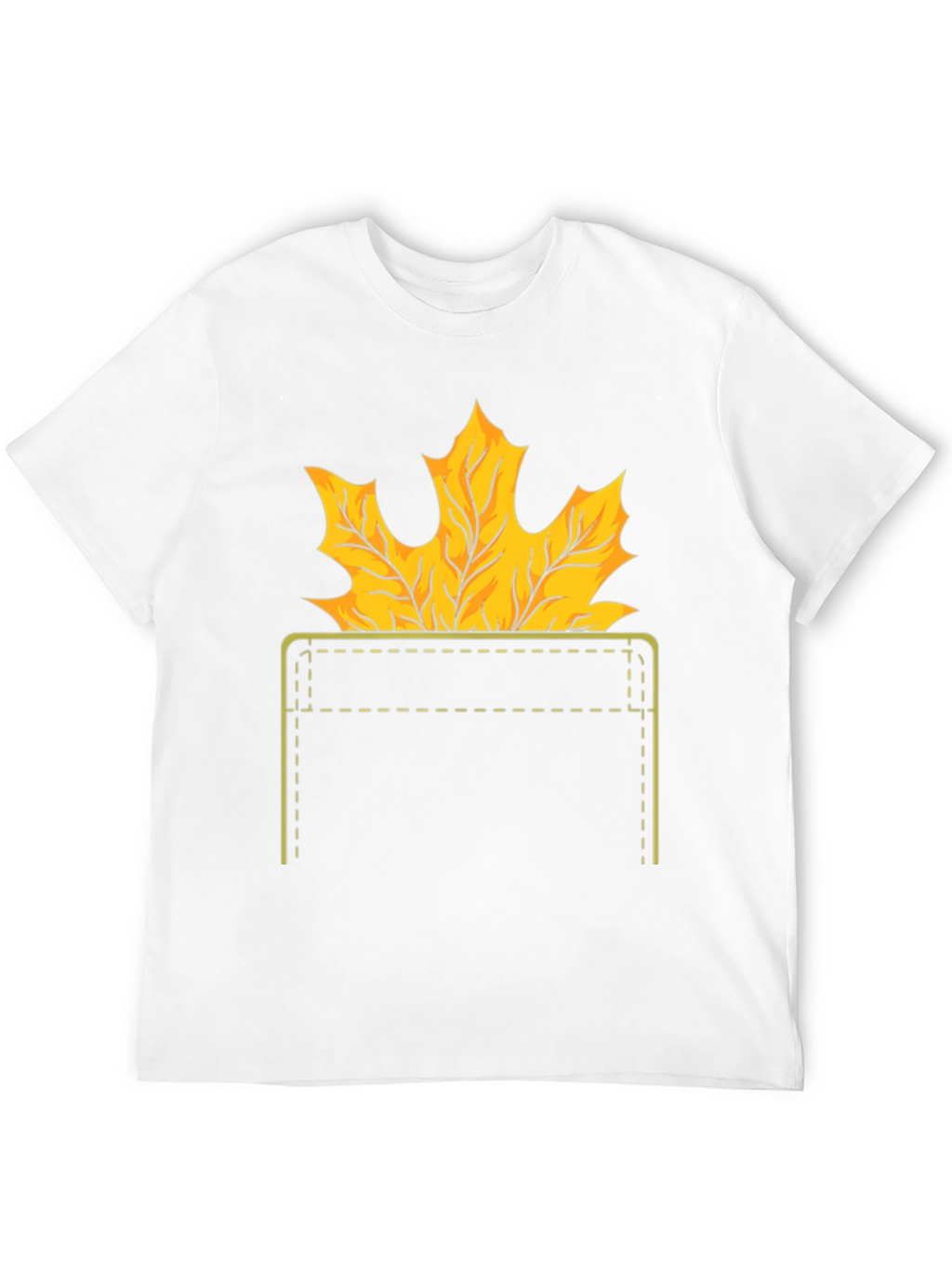 Autumn Leaf Pocket T-Shirt - Fall Graphic Tee