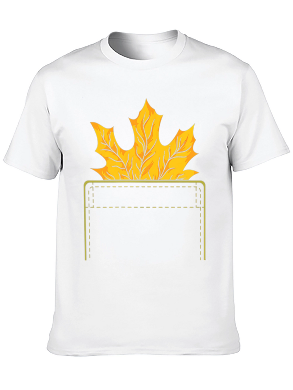 Autumn Leaf Pocket T-Shirt - Fall Graphic Tee
