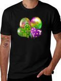 Mardi Gras Hearts T-Shirt - Fun Celebration Wear