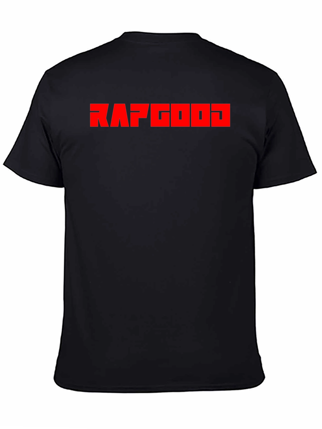 RAPGOD Graphic Tee - Bold Red Print on Black
