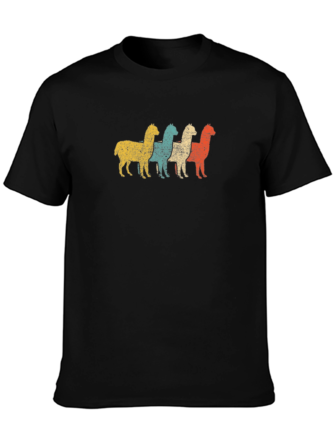 Retro Alpaca T-Shirt - Distressed Graphic Tee