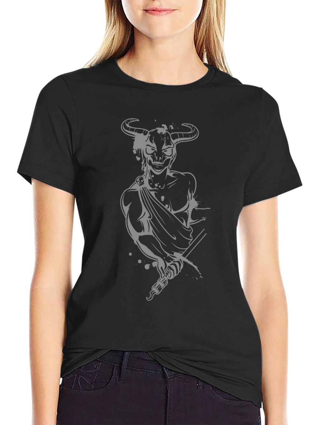 Minotaur Graphic Tee - Black Cotton Blend
