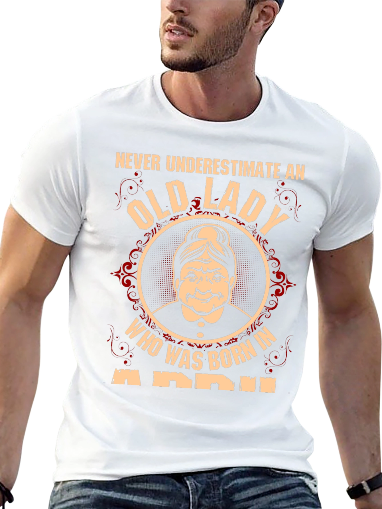 Never Underestimate an Old Lady T-Shirt - April Birthday