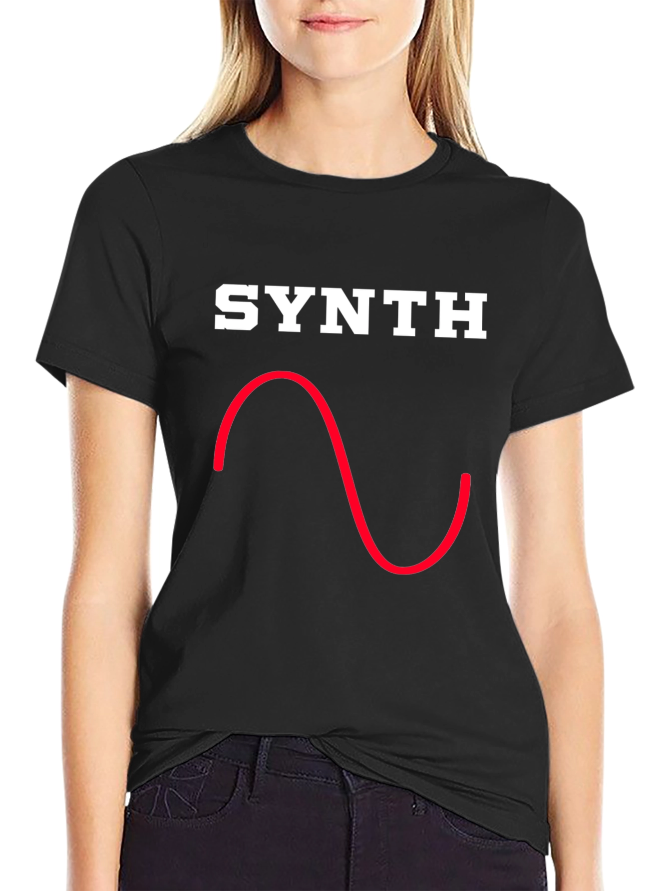 Synth Waveform Graphic Tee - Black T-Shirt