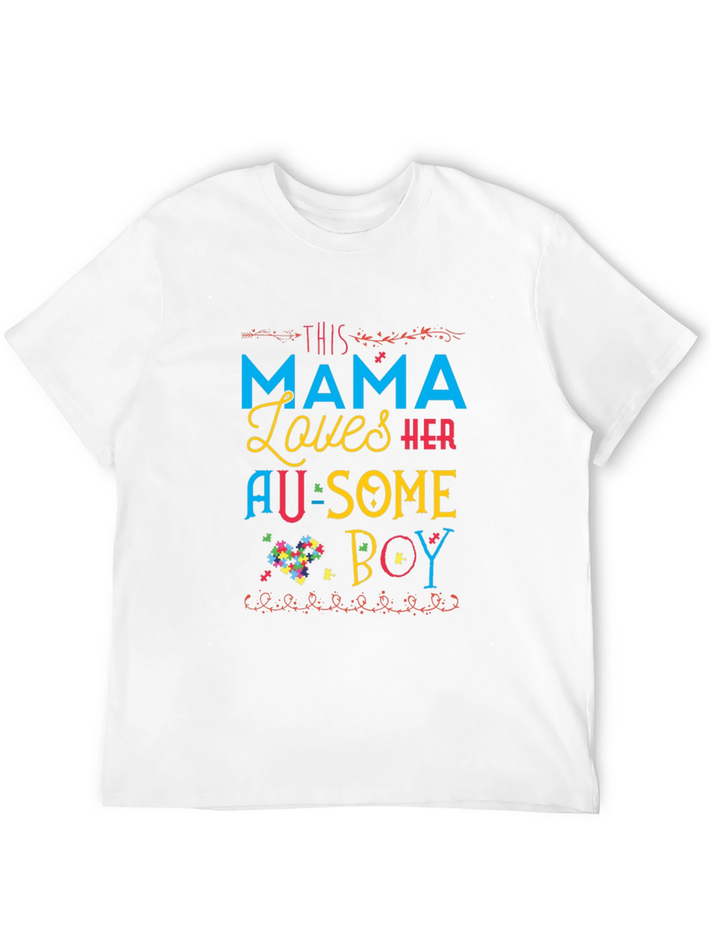 This Mama Loves Her Au-Some Boy Autism Awareness T-Shirt