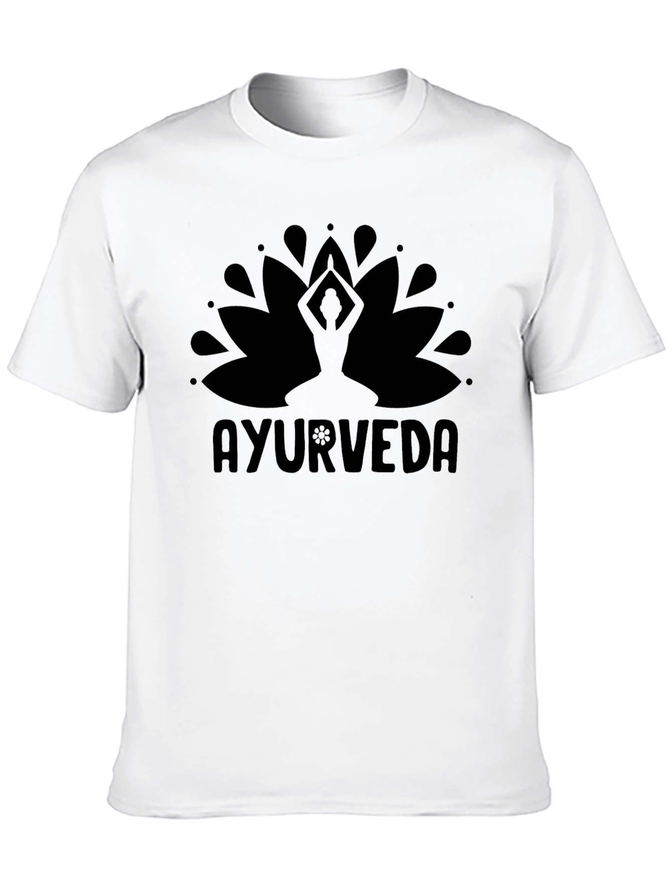 Ayurveda Lotus Graphic Tee - Yoga & Wellness