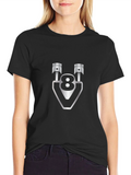 V8 Engine Pistons Graphic Tee - Black