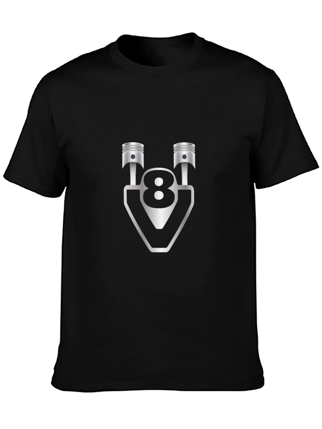 V8 Engine Pistons Graphic Tee - Black