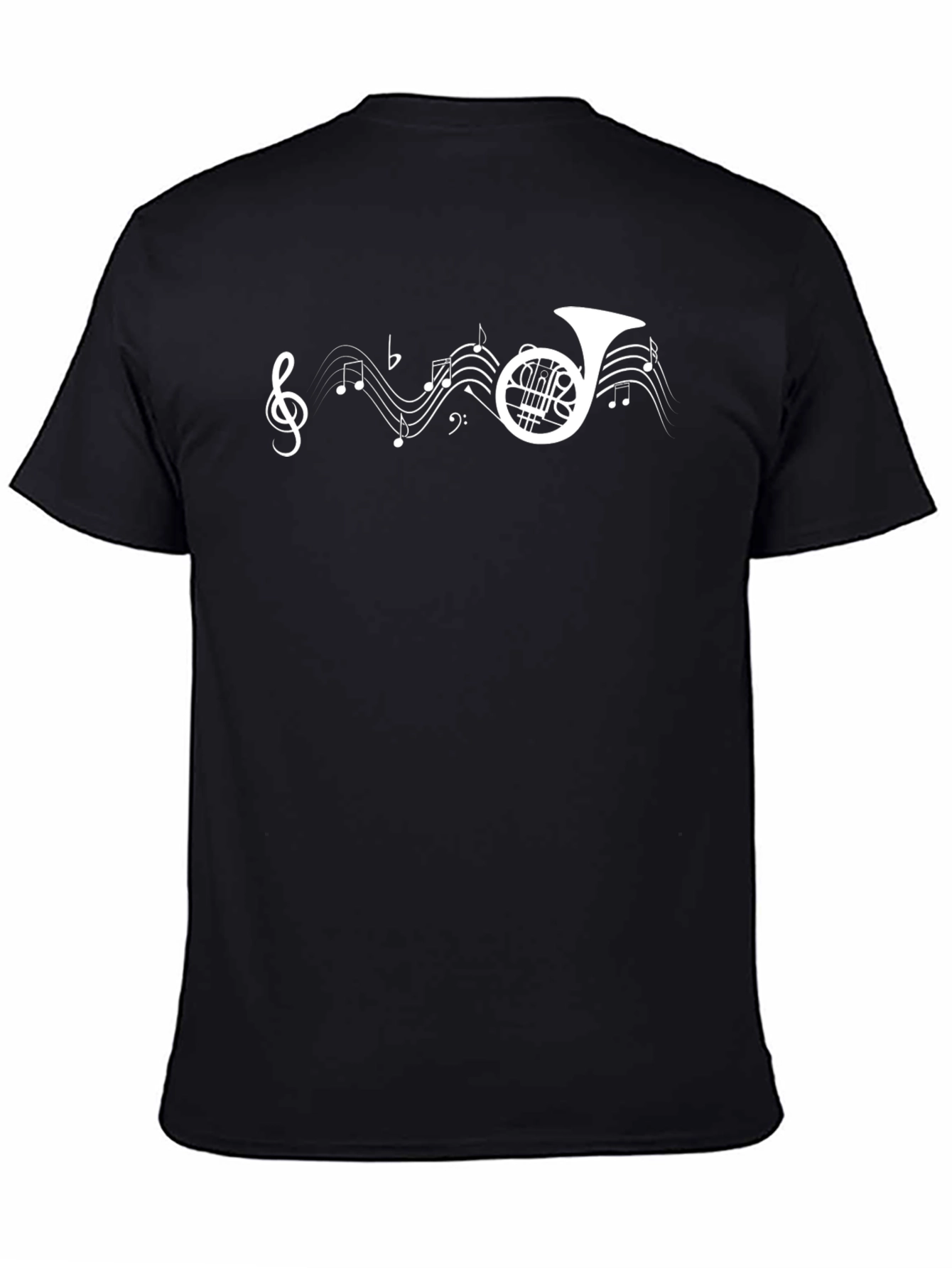 Music Horn T-Shirt - Black