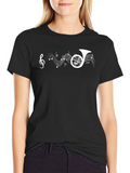 Music Horn T-Shirt - Black