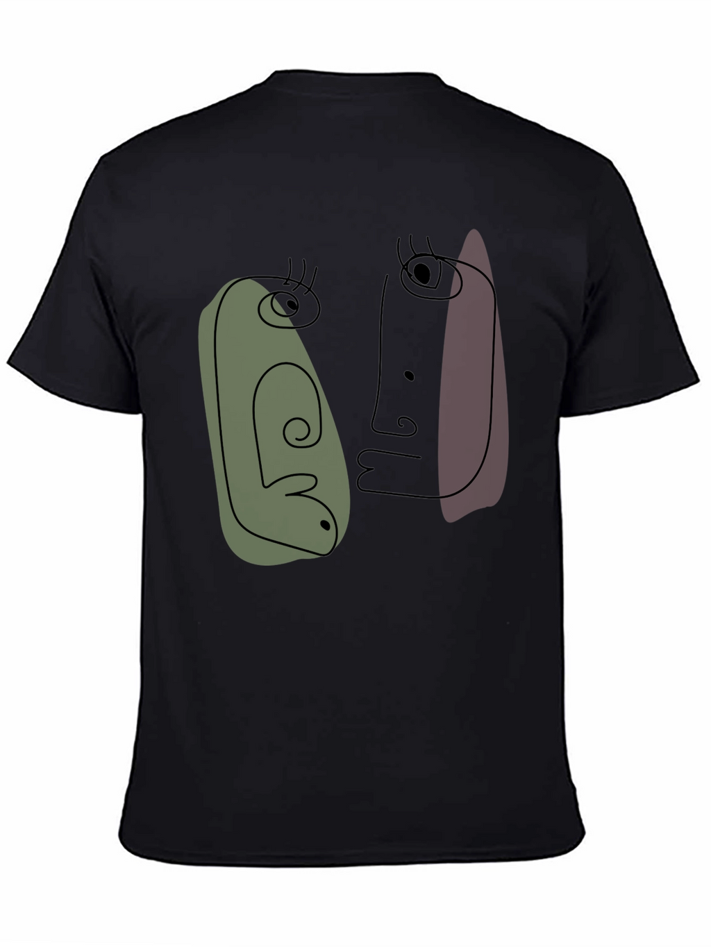 Abstract Faces Graphic Tee - Modern Art Shirt