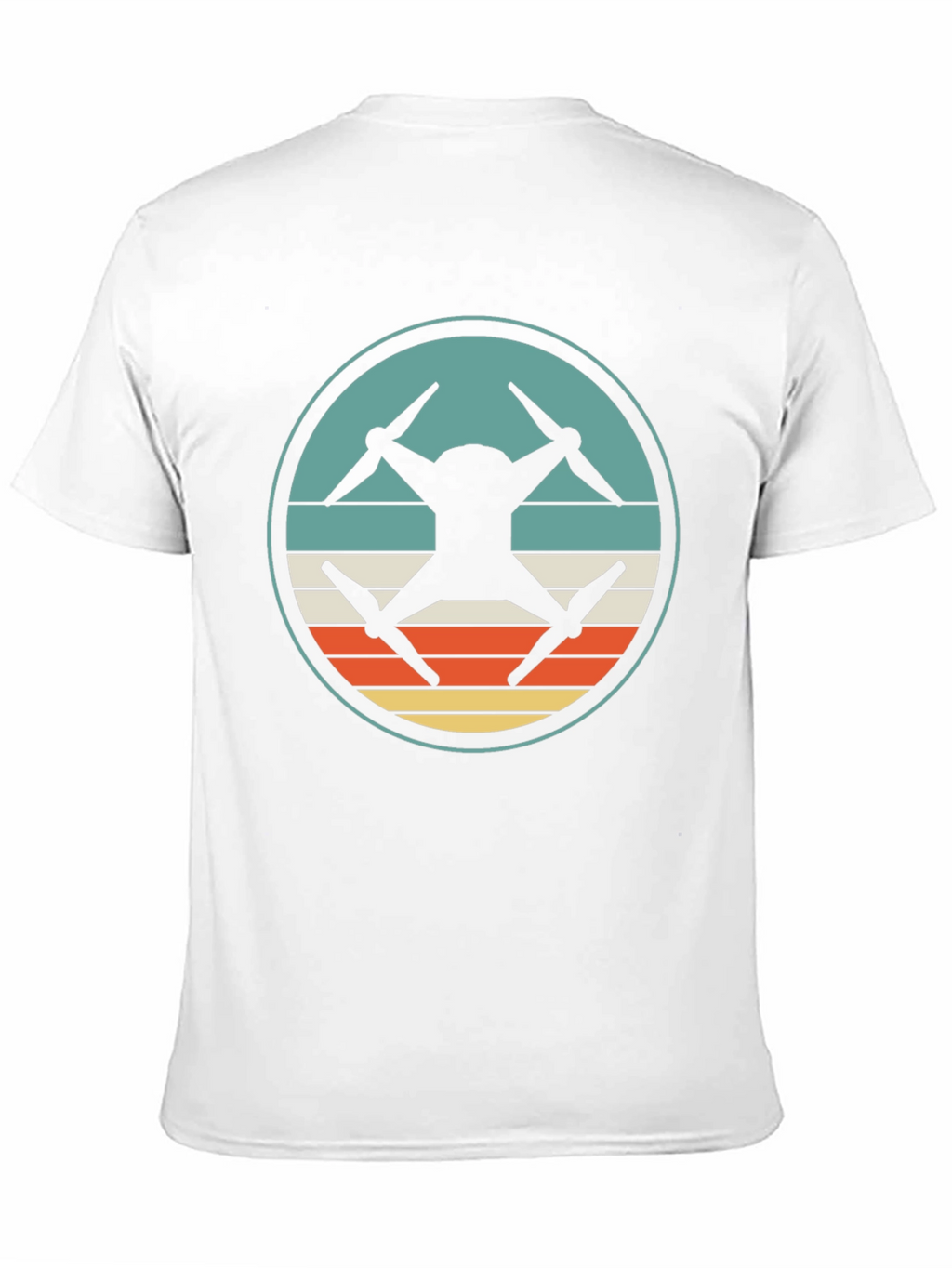 Drone Silhouette Retro Graphic T-Shirt