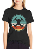 Drone Silhouette Retro Graphic T-Shirt