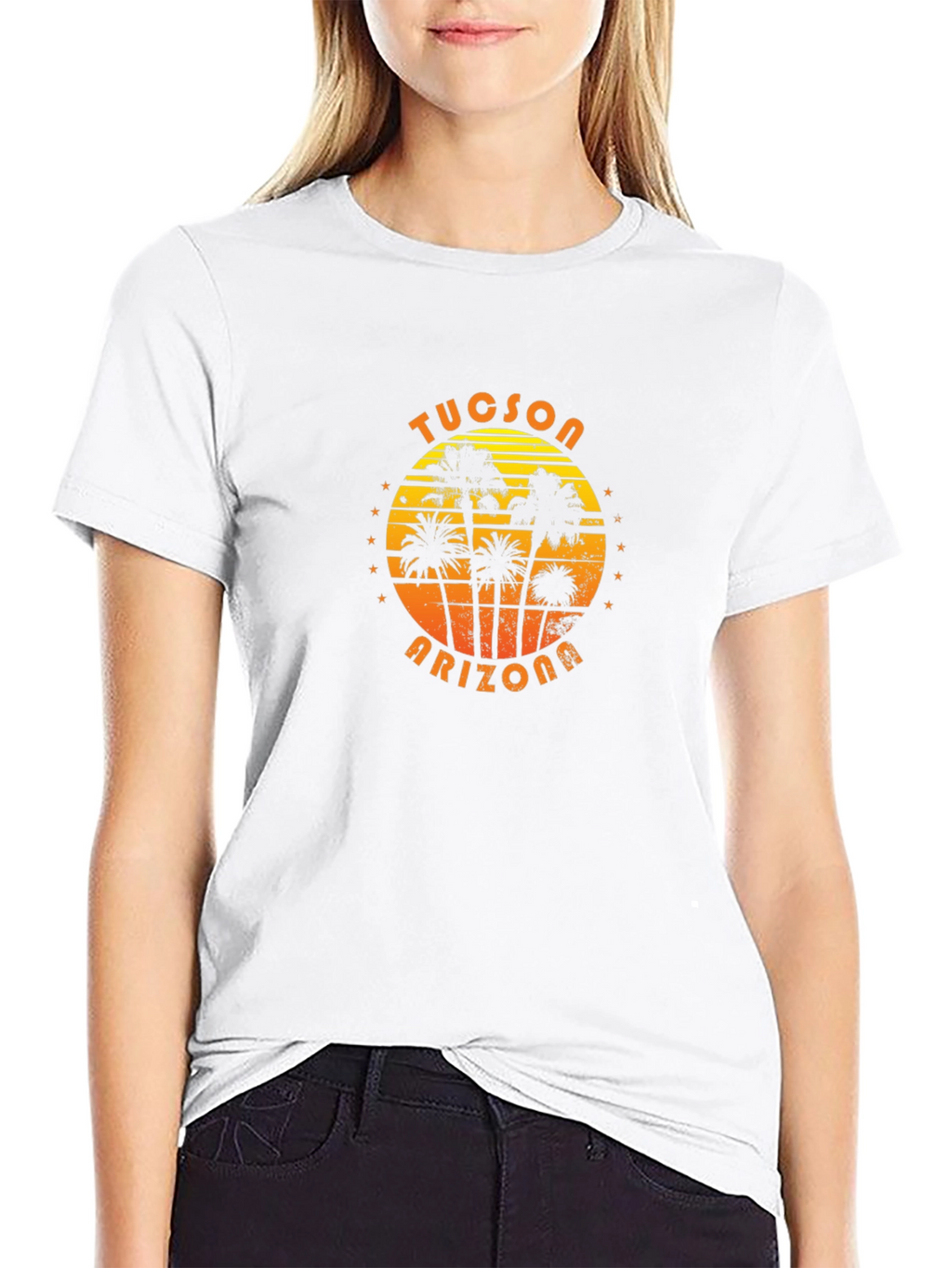 Tucson Arizona Palm Tree Graphic Tee - Black