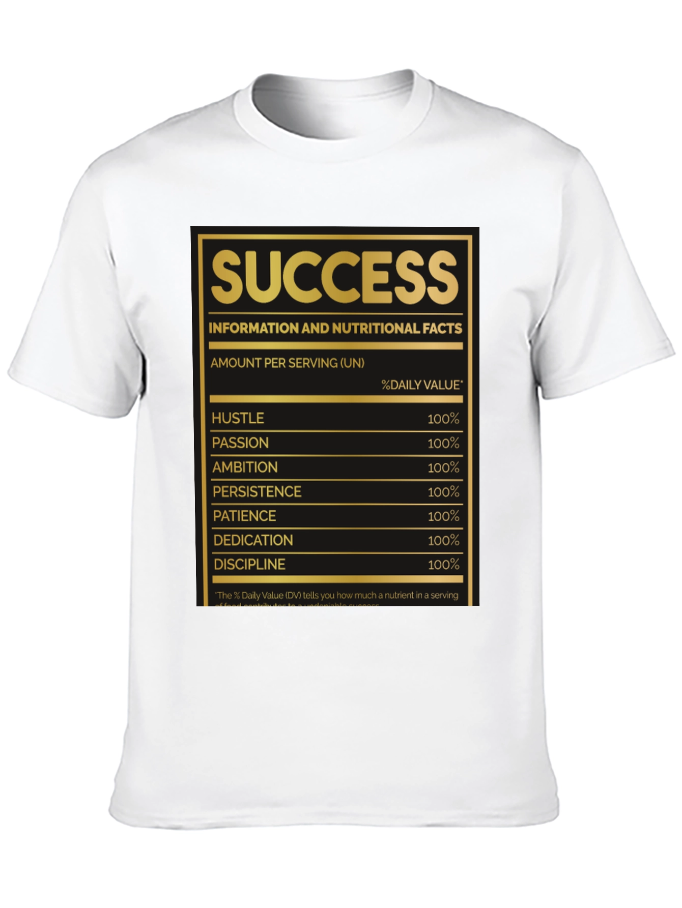 Success Nutritional Facts T-Shirt
