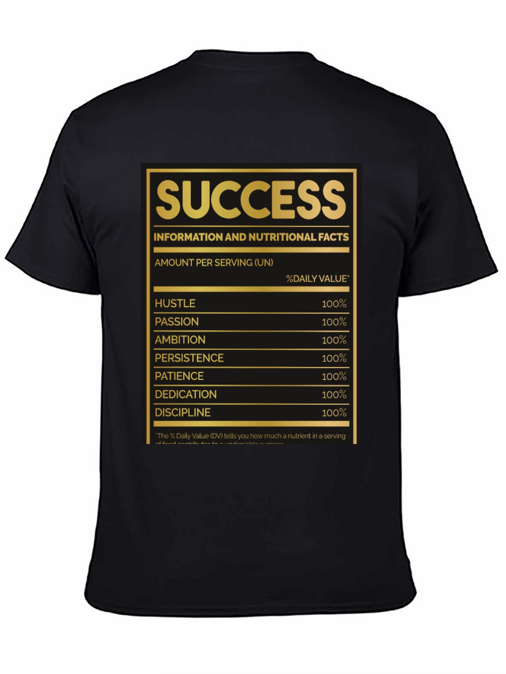 Success Nutritional Facts T-Shirt